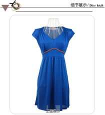 春夏風(fēng)尚 韓版修身短袖連衣裙，演繹精品專柜下的時(shí)尚高貴